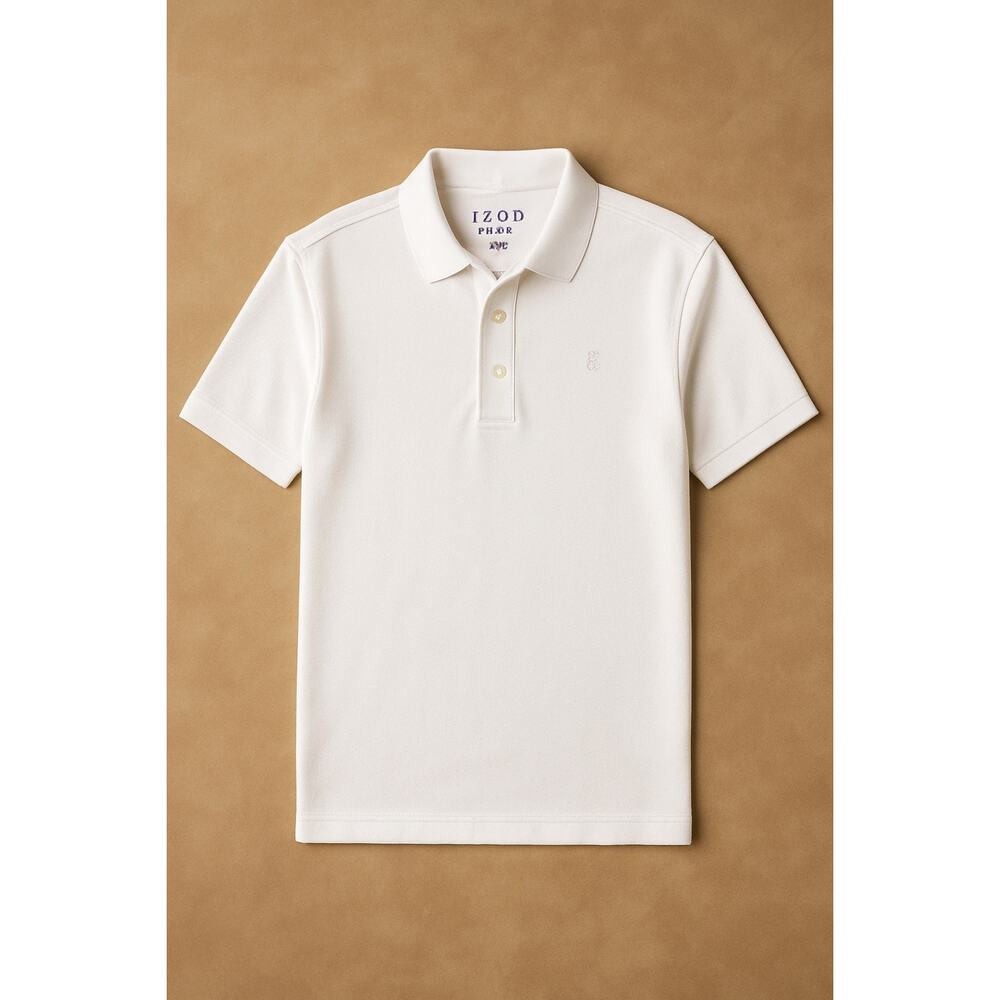 IZOD Golf Pro Tech Grid Polo NWT Men’s L Bright White